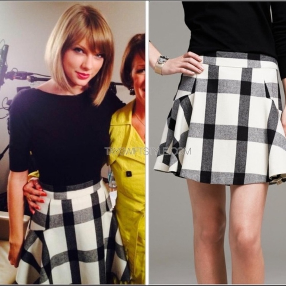 Taylor Swifts Banana Republic Plaid Skirt